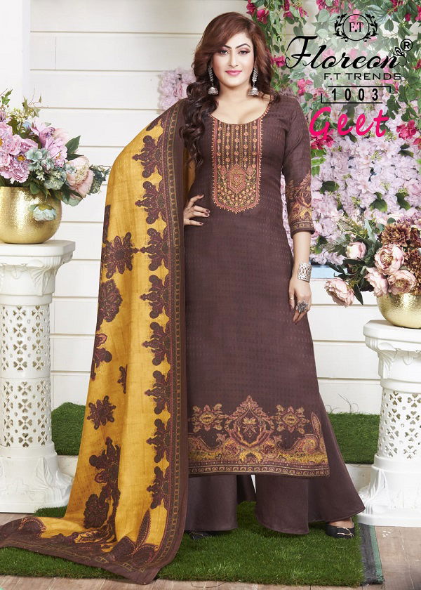 Floreon Geet Exclusive Wear Wholesale Dress Material Collection